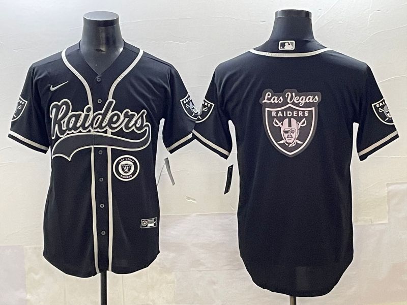 Men 2025 Oakland Raiders Blank Black Joint Name Nike Limited NFL Jersey style 31